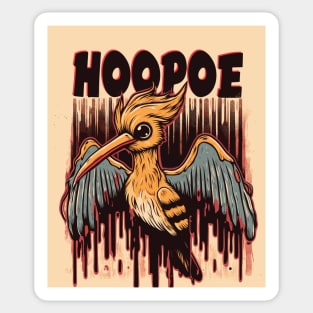 Hoopoe Spooky Design Sticker